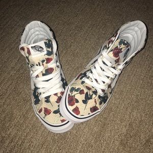 Vans Creme and Flowers